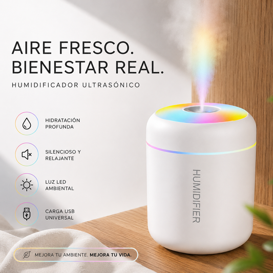 HUMIDIFICADOR DE AMBIENTE CON AROMATERAPIA